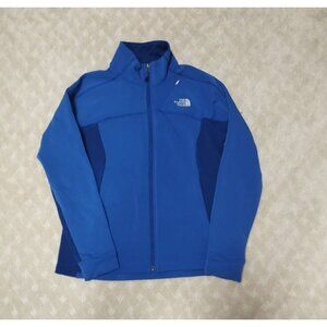 The North Face Women's M Softshell Jacket Blue Colorblock Wind Resistant